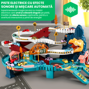 Set Piste Dinozauri cu Mașini Electrice – Distractiv și Educațional
