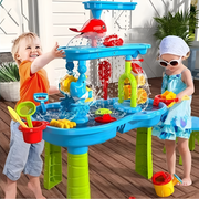Masă de Joacă cu Apă și Nisip 3 Nivele pentru Copii – Set Complet cu Accesorii