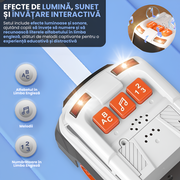 Camion cu Mașinuțe pentru Copii – Tun Lansator, Lumini, Sunete și 10 Vehicule Incluse